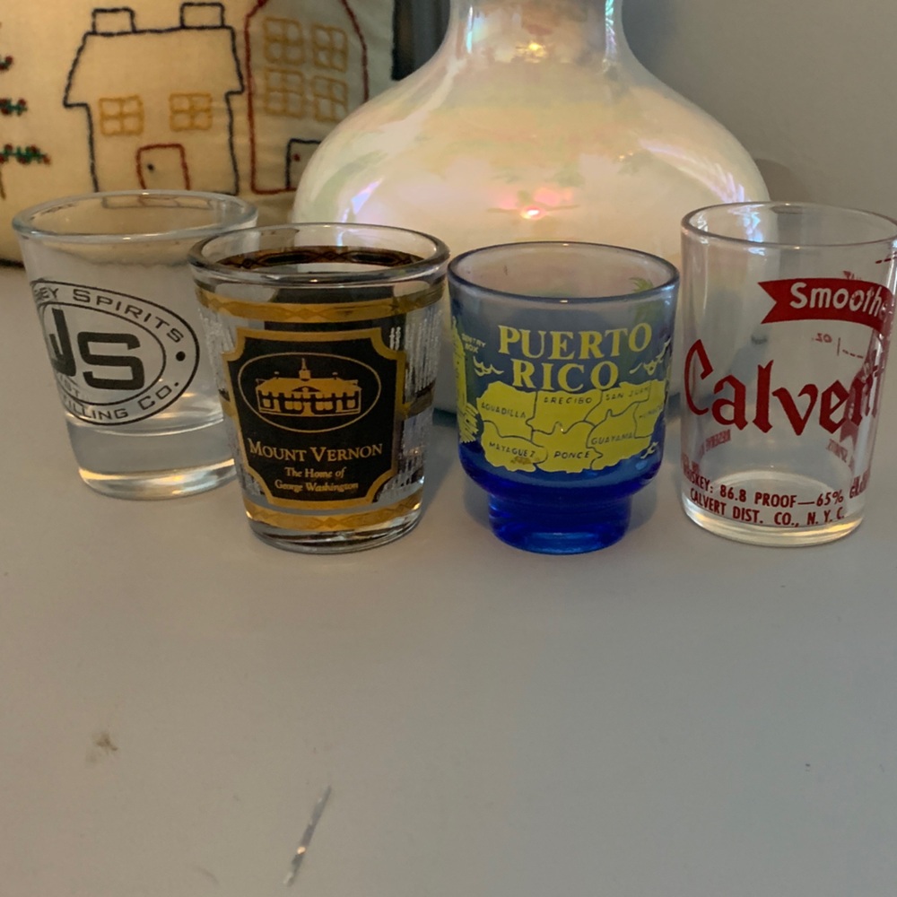 Set of Four Assorted Shot Glasses
